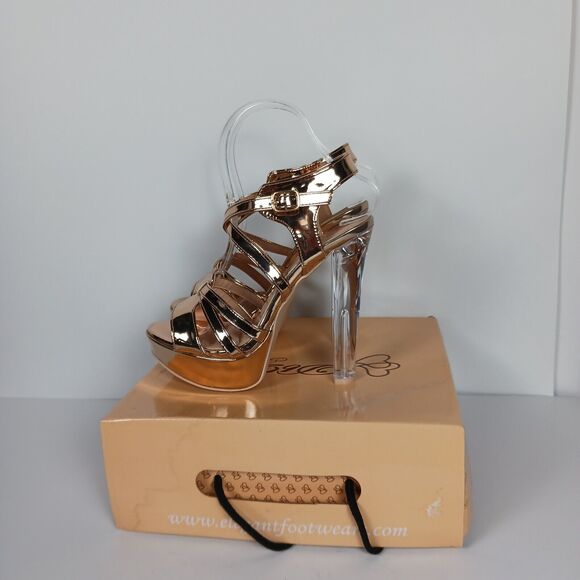 Rose Gold Platform Heels Size 6.5  New DbDk "Inspire" - Picture 10 of 10